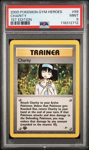 2000 POKEMON GYM HEROES 1ST EDITION #99 CHARITY PSA 9