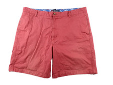 Chaps Mens Salmon Red Khaki Chino Dress Shorts Size 40