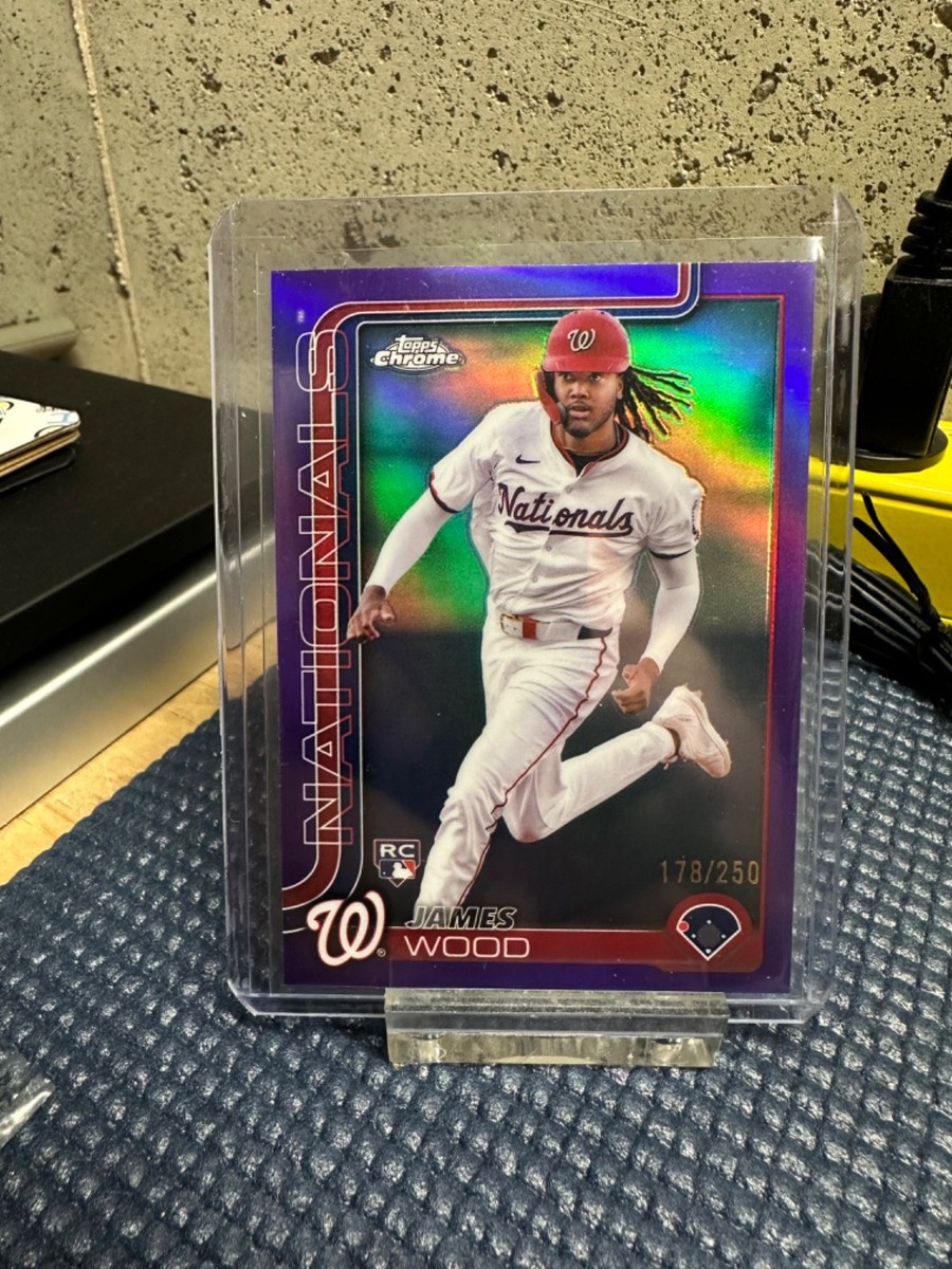James Wood /250 Purple Refractor Rookie RC 2025 Topps Chrome