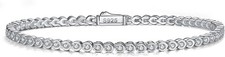Moissanite Tennis Bracelet for Women, 925 Sterling Silver, 5.5 inch 15cm 1.38ct