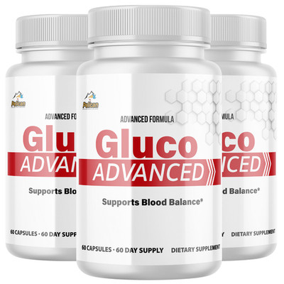 Gluco Advanced-Blood Support- 3 Bottles- 180 Capsules