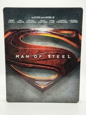 Man of Steel 2013 Blu-ray/DVD Henry Cavill, Russell Crowe Steelbook 3-Disc Set