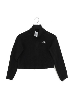 The North Face Damen Top S Schwarz 100% Polyester Langarm Mock Neck Basic