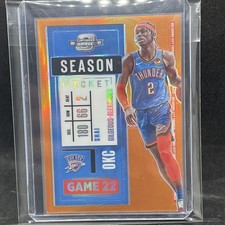 Shai Gilgeous Alexander 20-21 optic contenders orange prizm SSP #’49 OKC MVP NBA
