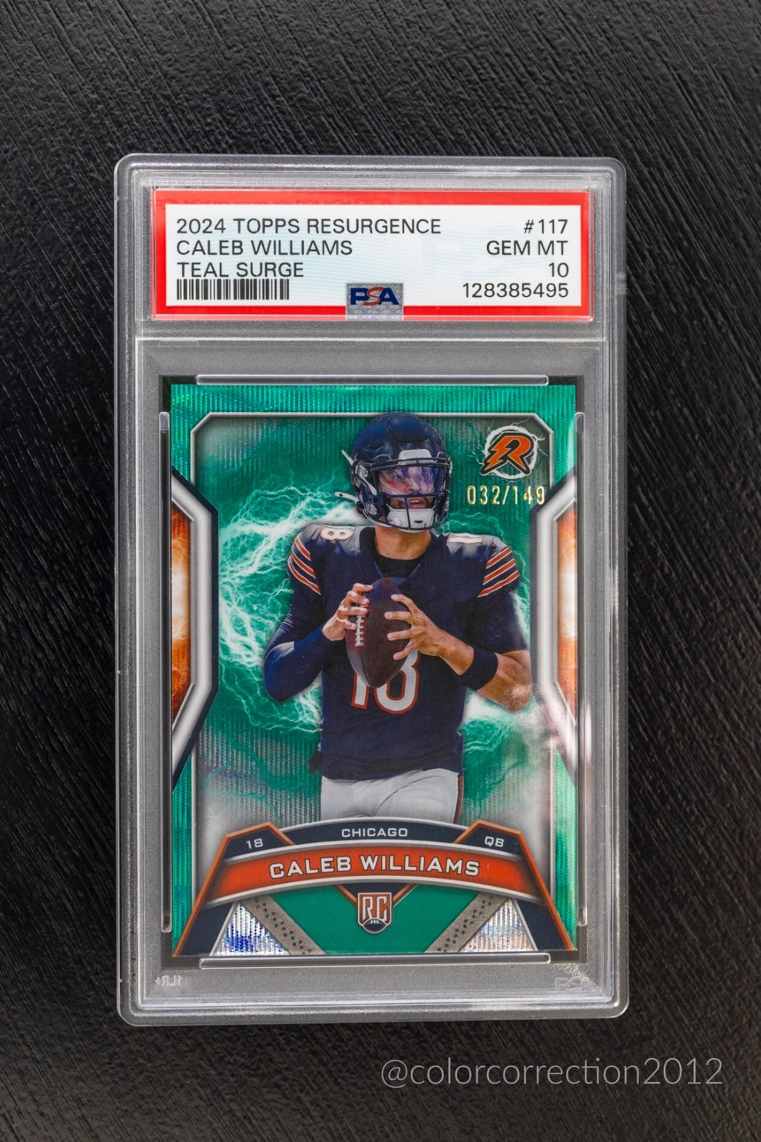 Caleb Williams Topps Resurgence #117 Teal Surge