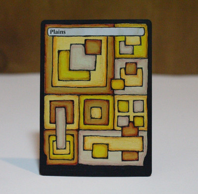 Plains Land ,Hand Painted, Altered Art, Magic The Gathering (MTG Custom Alters)