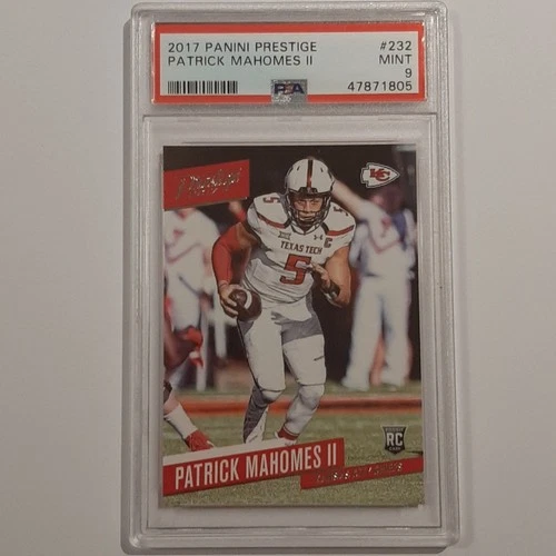 PATRICK MAHOMES 2017 PRESTIGE  #232  GRADED PSA 9  MINT  ROOKIE  RC