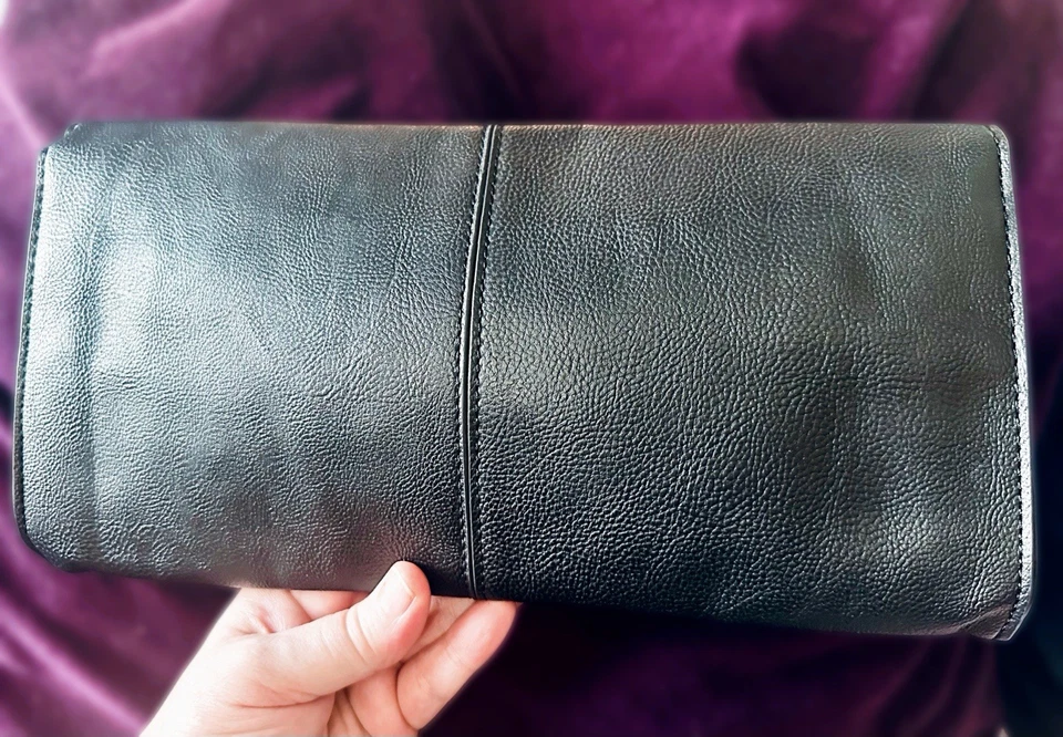 BCBG Paris Classic Black Clutch Purse NWT $78 - Image 3 of 4