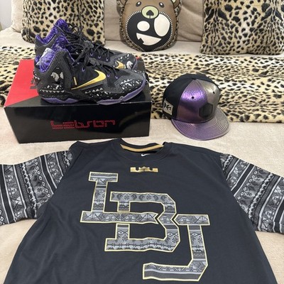 Size 11 - Nike LeBron 11 BHM - 646702-001 Black History Month With Shirt And Hat