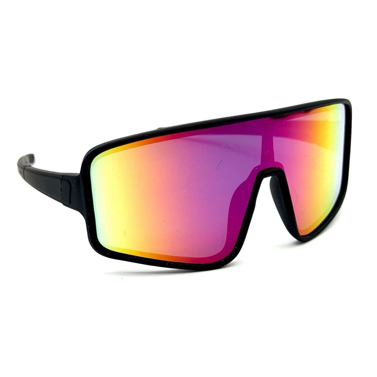 Foster Grant SR0424 Shield Sunglasses Black Designer Fashion Frame