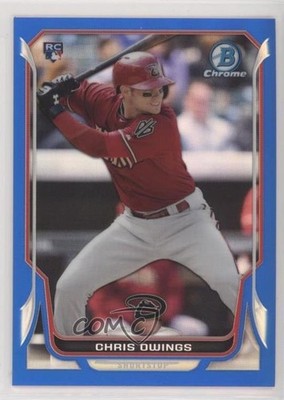 2014 Bowman Chrome Blue Refractor 14/250 Chris Owings #24 Rookie RC sh7