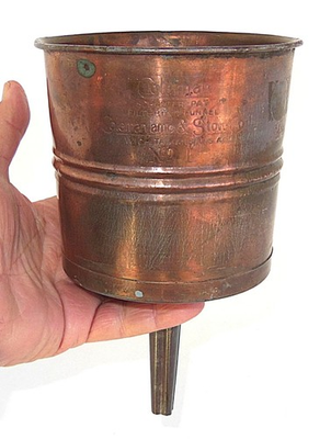 #ad Schuyler#x27;s Patent Coleman Lamp amp; Stove Co. No. 1 Funnel W Original Filtering Pad $49.95