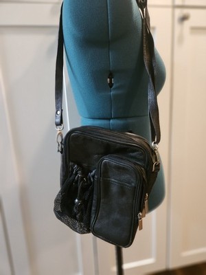 Wilson Leather Pelle Studio  Shoulder Bag Black Beautiful Crossbody Strap