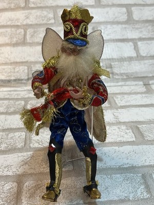 Mark Roberts Nutcracker Fairy Small  10'' Red Gold Blue Green Eyes
