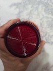 Red Hobnob 4" Beaded Glass Votive 1939 Vintage ￼ — photo 5