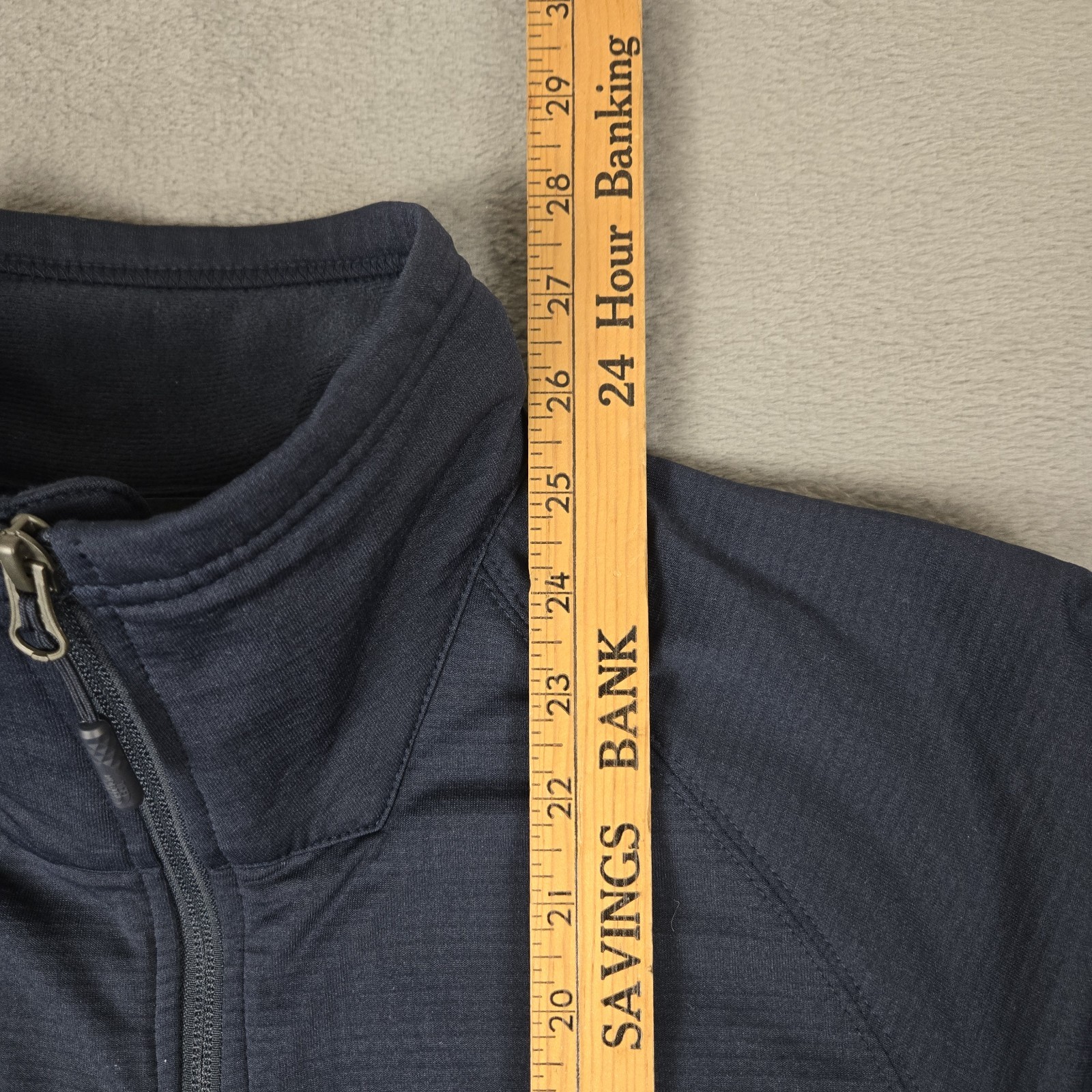 North Face Jacket Mens Small Mountain Peaks Full Zip Fleece Blue Logo NWT thumbnail 12