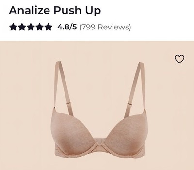 Adore Me Women's Analize Push Up Bra Tuscany 32D.  NWT.  FREE Shipping