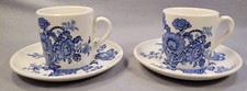Vtg. Charlotte Royal Crownford Staffordshire England Demitasse Cup & Saucer Pr.