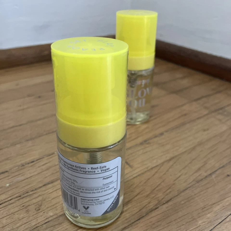 Supergoop Glow Oil FPS 50 tamaño de viaje miniatura 1 oz exp-03/2025 lote de dos Foto 4 de 4
