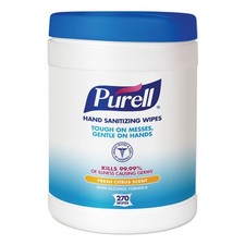 Purell 911306EA 6.75 in. x 6 in. Sanitizing Hand Wipes - Fresh Citrus, White New