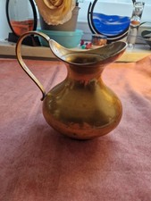 Krug aus Messing mit Patina,  ca 14,5 cm L&auml;nge,  12 cm breit, 13 cm hoch