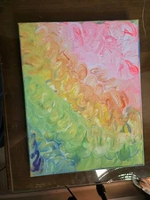 Acrylic Geometric Abstract Handpainted Canvas Original Painting