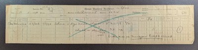 1893 Great Eastern Railway Norwich nach Whitchurch Frachtrechnung