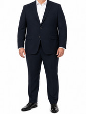 SUITSUPPLY Napoli Single Breasted Men Suit UK46S Navy Wool Notch Lapel 2in1