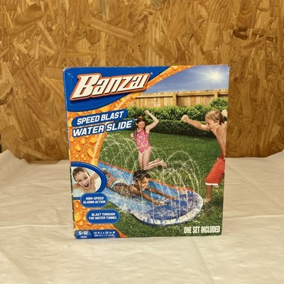 BANZAI SPEED BLAST WATER SLIDE - HIGH SPEED SLIDING ACTION 16 FOOT LONG NEW 3b