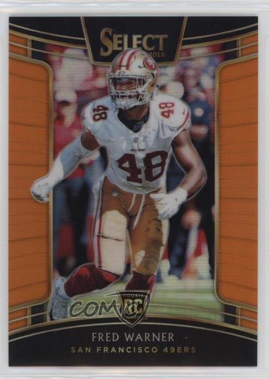 2018 Panini Select Concourse Orange Prizm 32/49 Fred Warner #35 Rookie RC 1f1