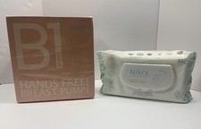 Double-Wearable Breast Pump and 1 Pack Nikis Natural Wipes 62ct