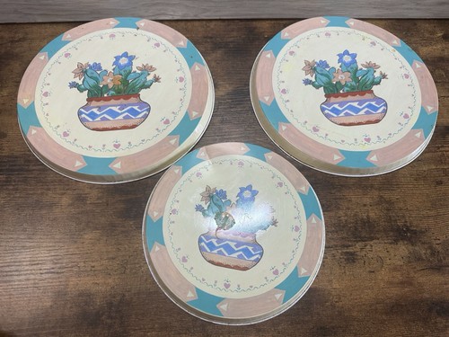 Vintage Southwestern Cactus Stove Burner Covers Set of 3 Country Kitchen Decor