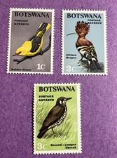 Botswana 1967 - MNH Scott 19-21. Partial Set. Golden Oriole, African Hoopee,