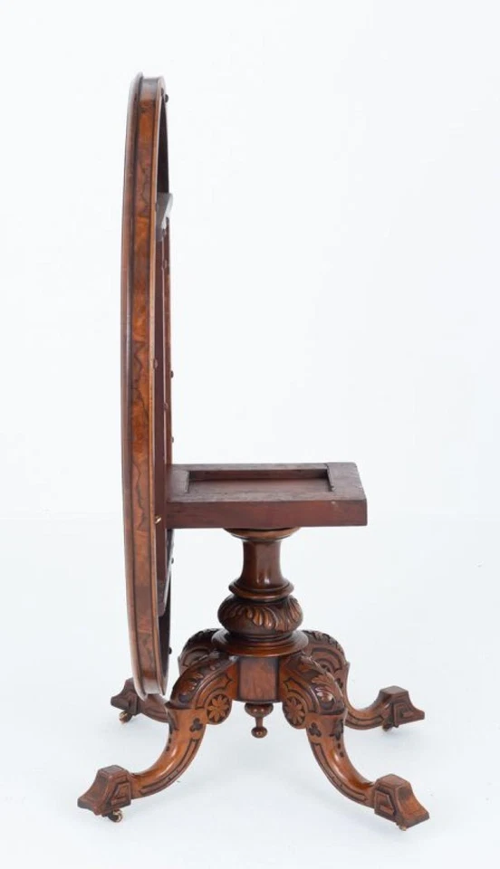 Victorian Loo Side Table Walnut Tilt Top 18th Century - Image 2 of 4