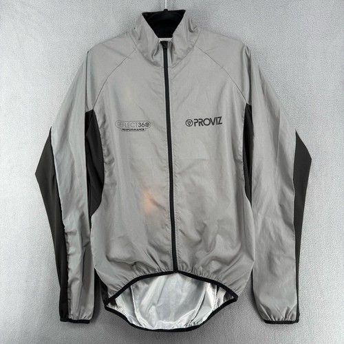 Proviz Reflect360 Performance Reflective Cycling Jacket Mens M Silver Hi Viz - Picture 2 of 20