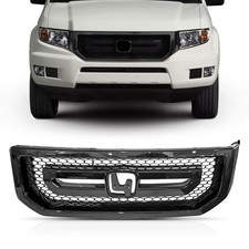 Front Bumper Grille Gloss Black For Honda Ridgeline 2009 2010 2011 71100sjczz00