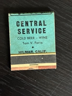 Unstruck Vintage Central Service Hilmar, California Matchbook