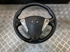 13-17 NISSAN NOTE E12 MK2 MULTIFUNCTION LEATHER STEERING WHEEL/AIRBAG *SCRATCHED
