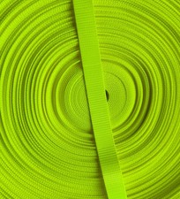 Webbing - POLYESTER 19mm Wide - Fluorescent Yellow For Pet Collars Leads Bags