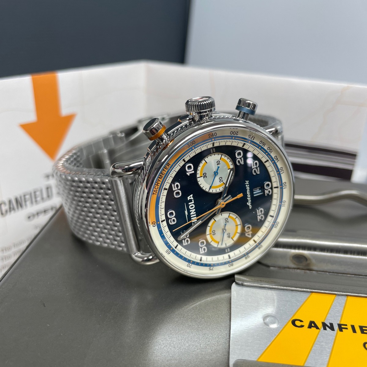 Shinola 44MM Canfield Speedway Open Road Automatic Chronograph