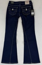 True Religion Joey Low Rise Flare Flap Jeans Size 27 600793 NWT