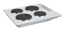 Cookology Solid Plate Hob 60cm Electric Built-In 4 Zone - White SEP601WH