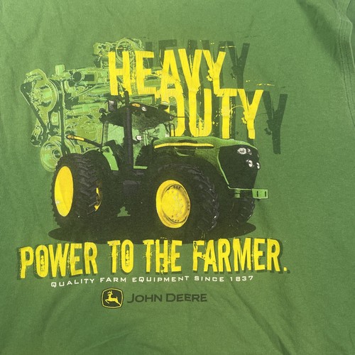 John Deere Men's Green Graphic Heavy Duty XL Tractor Tank Top - Picture 2 of 6