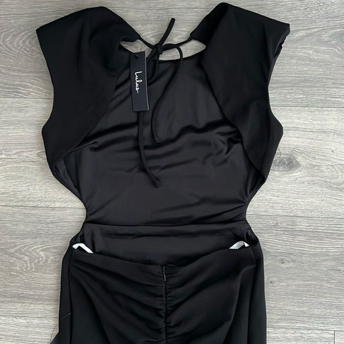 Lulus Captivating Perfection Backless Maxi Dress Small Black Mermaid Formal Gala - Picture 9 of 11