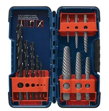 NEW 12-Piece Bosch BSPE6D High-Carbon Steel Spiral Flute Screw Extractor Set