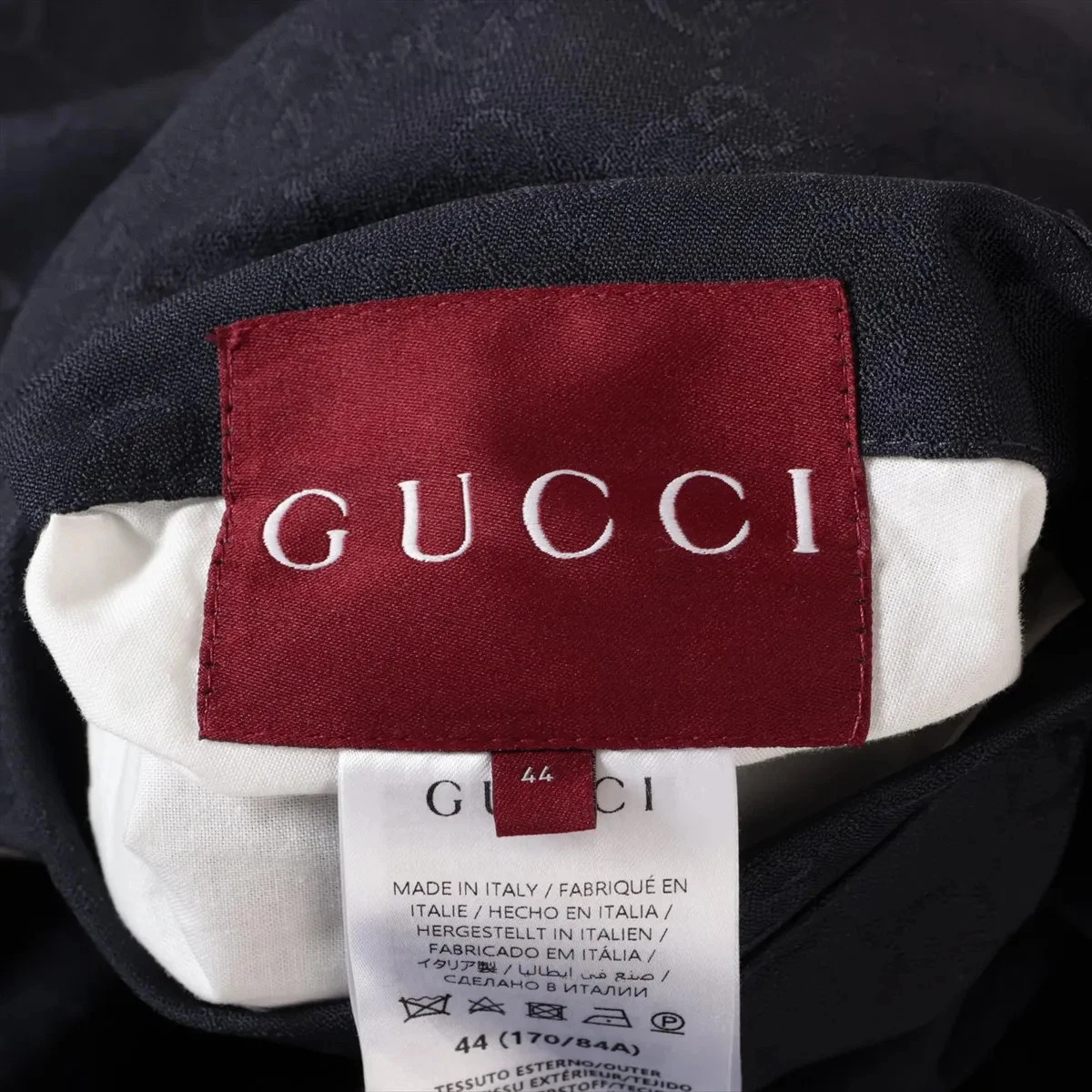 Gucci GG Giacca Cotone e Poliestere 44 Uomo Navy x Bianco 787211 Reversibile