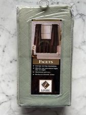 Lorraine Home Fashions 55" W x 36" L Sage/Green Curtain Energy-Saving Insulation