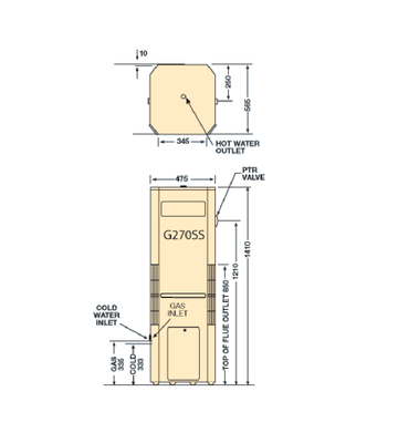 Aquamax 130 Litres Stainless Steel Gas Hot Water Heater G270SS for sale  online | eBay