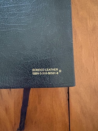 NIV Großdruck Referenz Bibel indiziert roter Buchstabe schwarz gebundenes Leder 1986 - Bild 11 von 11