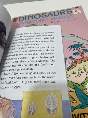 Vtg 80s Dinosaurs Color Activity Book Scholastic Book Lot - Foto 21 di 23
